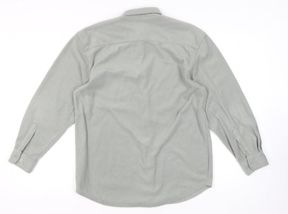 Hawkshead Men's Grey Long Sleeve Button-Up Shirt S