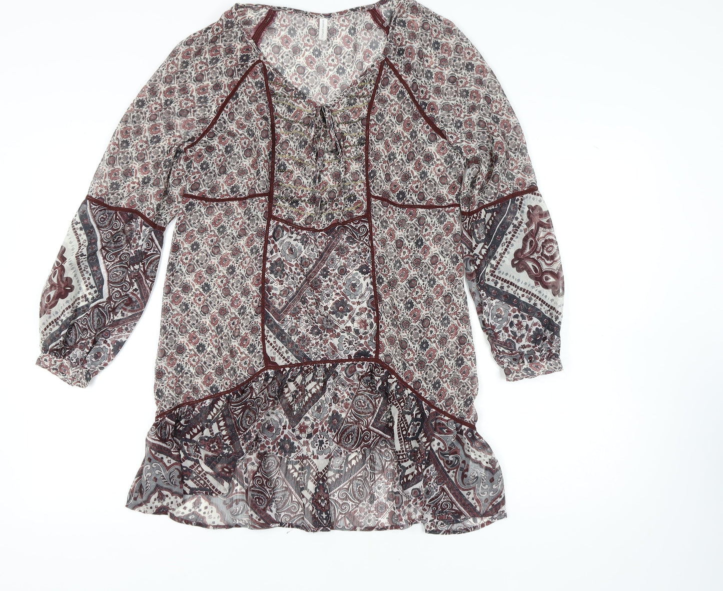 Womens UK Size 16 Marks and Spencer Multicoloured Tunic Blouse
