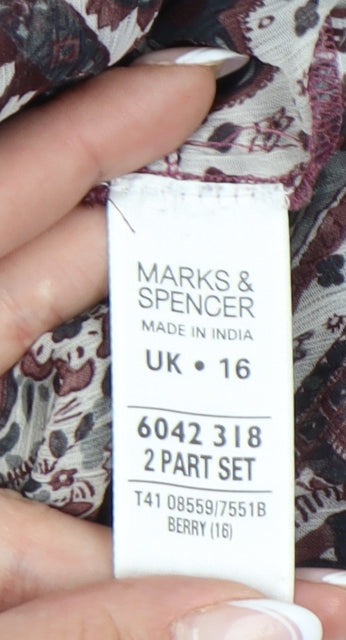 Womens UK Size 16 Marks and Spencer Multicoloured Tunic Blouse