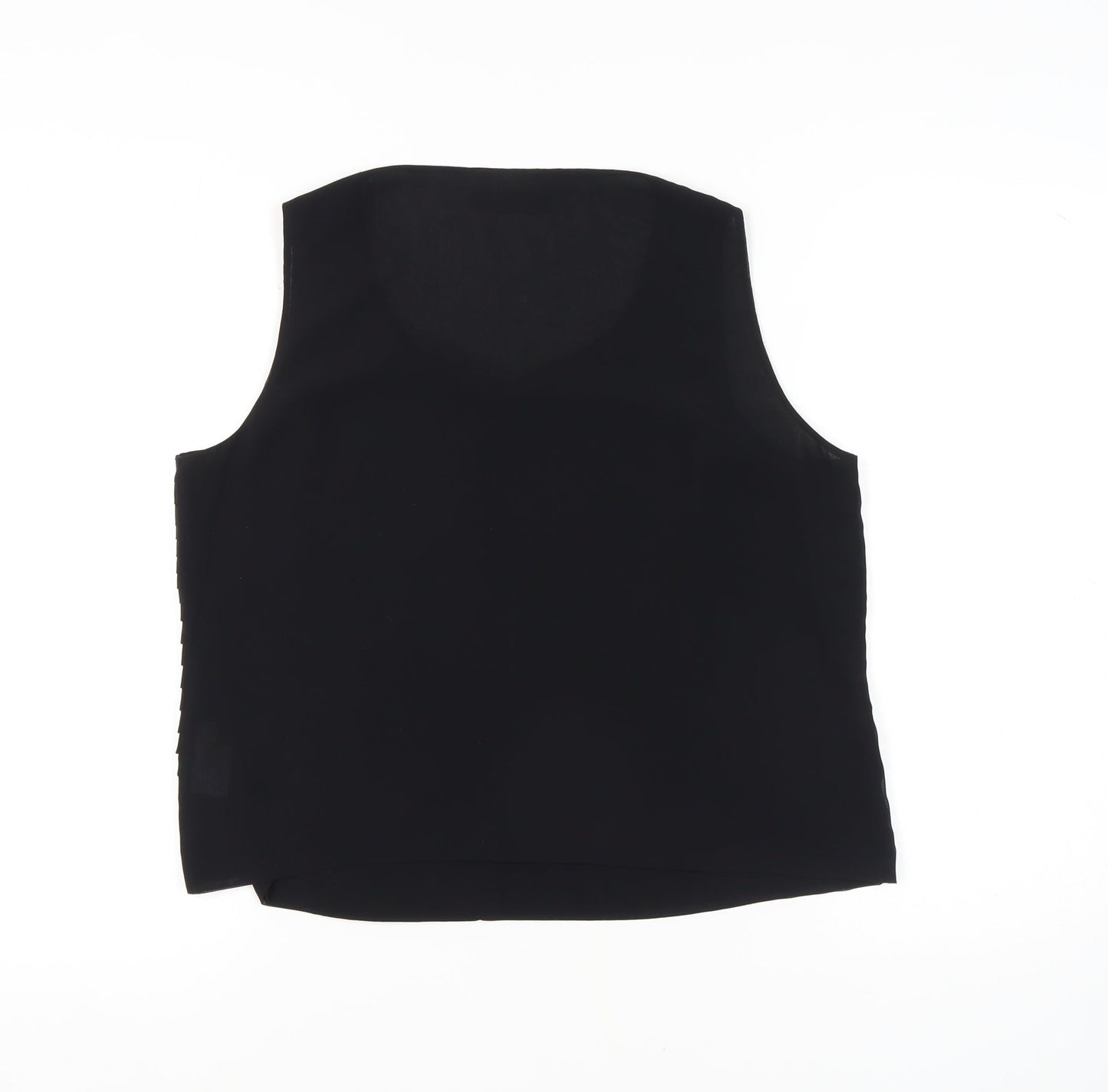 Jacques Vert Women's Black V-Neck Tank Top Size 16