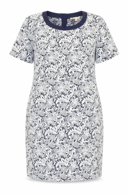 Yumi Women's Blue Floral Shift Dress Size 14