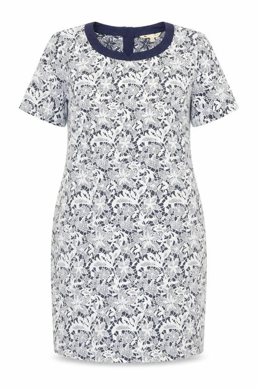 Yumi Women's Blue Floral Shift Dress Size 14
