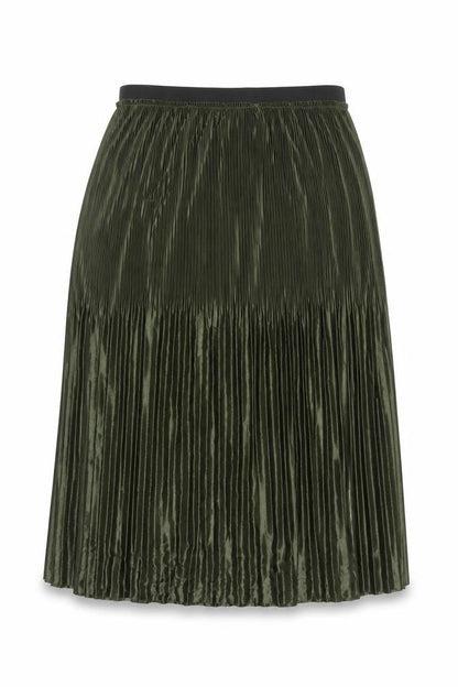 Jacqueline de Yong Women's Green Pleated Midi Skirt L