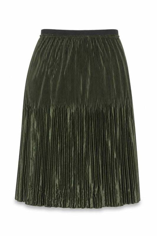 Jacqueline de Yong Women's Green Pleated Midi Skirt L