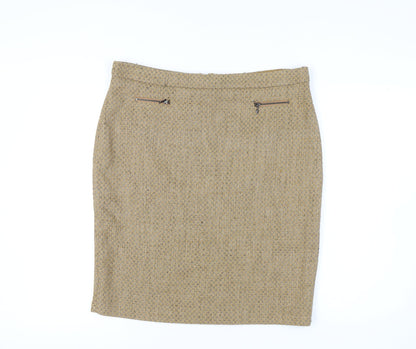 Marks & Spencer Women's Beige Pencil Skirt, Size 16