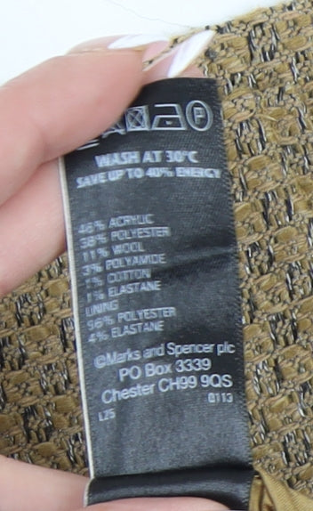 Marks & Spencer Women's Beige Pencil Skirt, Size 16