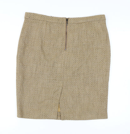 Marks & Spencer Women's Beige Pencil Skirt, Size 16