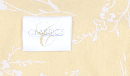 Classics Women's Yellow Floral Belted Dress Size 18