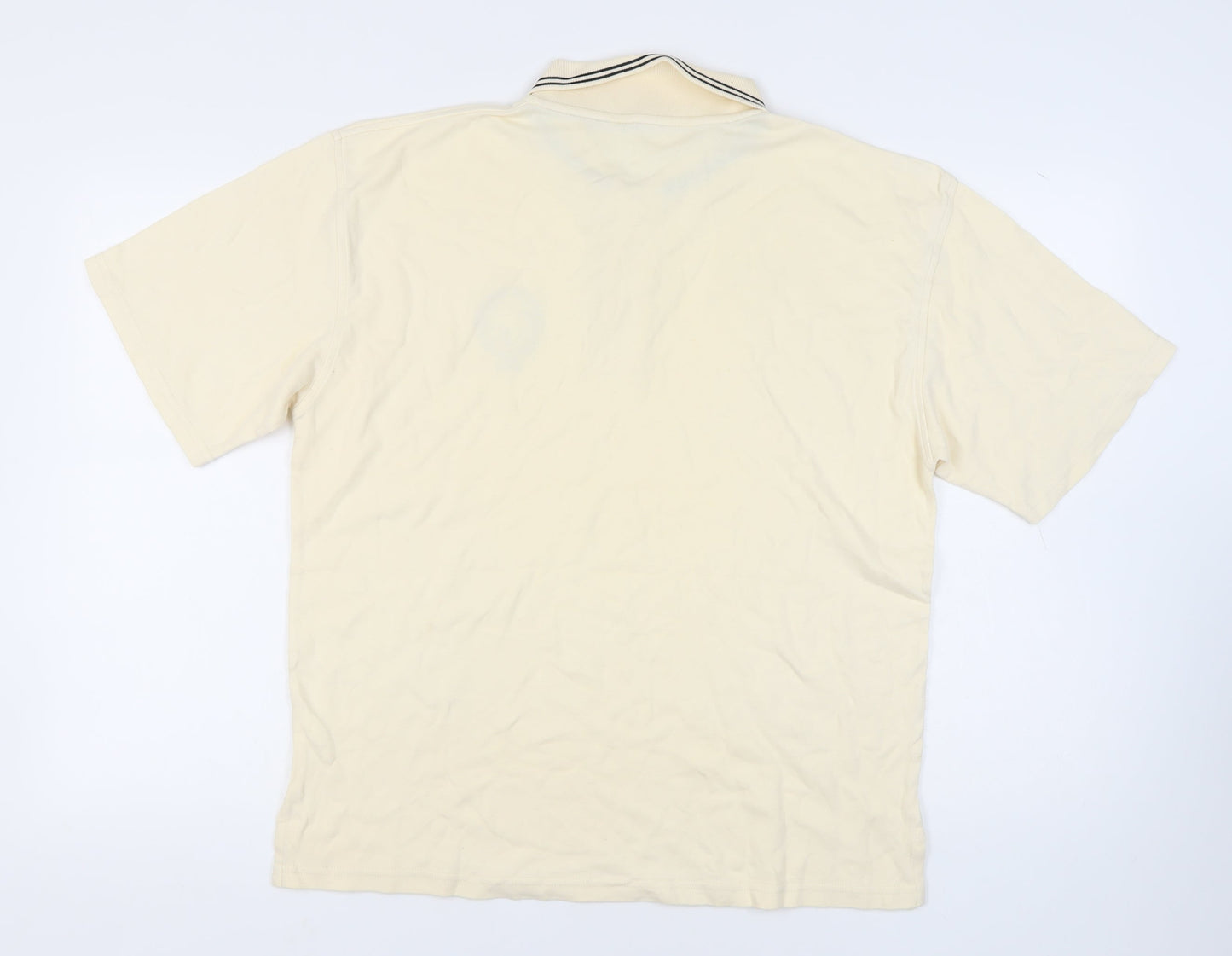 Woodbrook Men's Beige Polo Shirt Medium Golf Logo