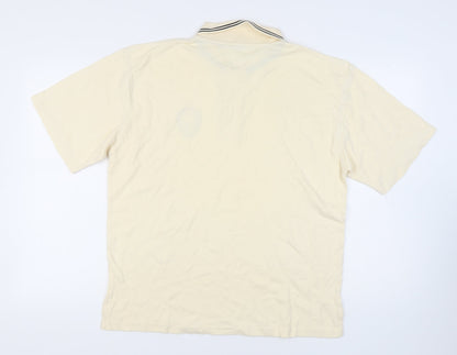 Woodbrook Men's Beige Polo Shirt Medium Golf Logo