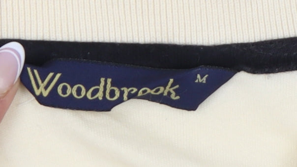 Woodbrook Men's Beige Polo Shirt Medium Golf Logo