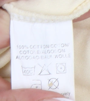 Woodbrook Men's Beige Polo Shirt Medium Golf Logo