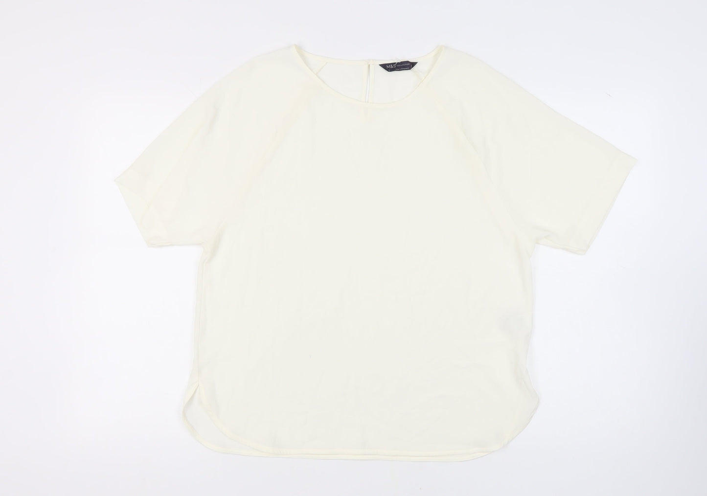 M&S Women's Ivory Short Sleeve Raglan Top 14