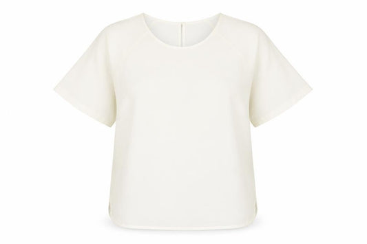 Front view of Marks & Spencer Women's Ivory Short Sleeve Raglan Top 14
