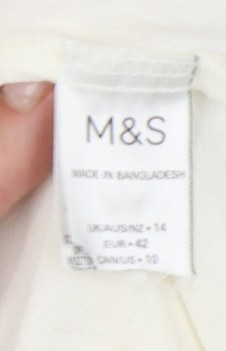 M&S Women's Ivory Short Sleeve Raglan Top 14
