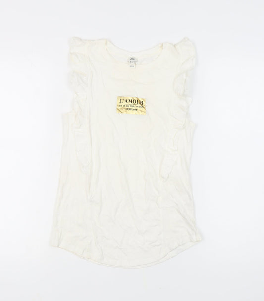 Womens UK Size 6 River Island White  Tank