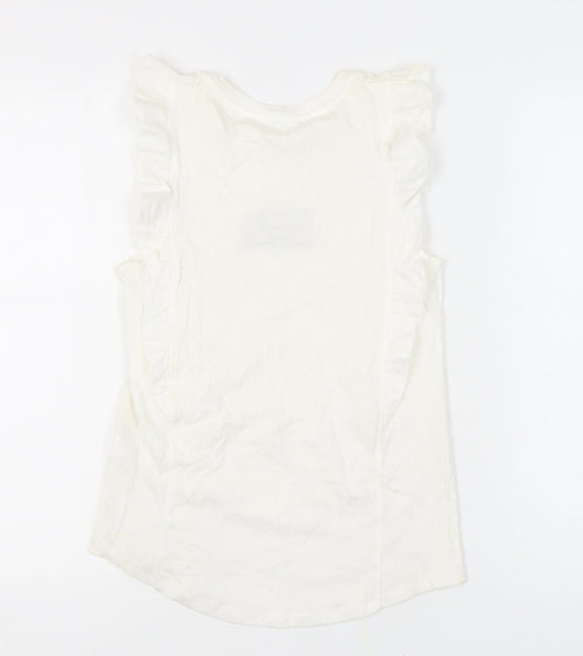 Womens UK Size 6 River Island White  Tank