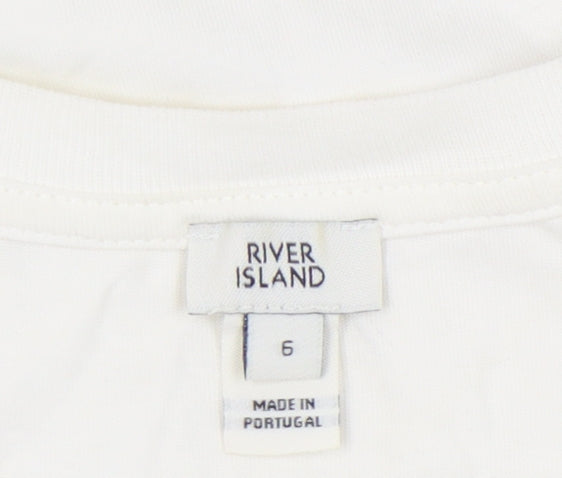 Womens UK Size 6 River Island White  Tank