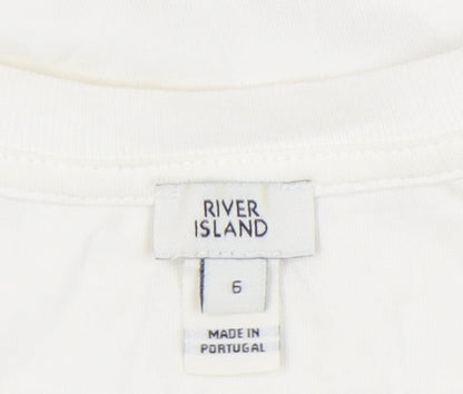 Womens UK Size 6 River Island White  Tank