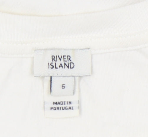 Womens UK Size 6 River Island White  Tank