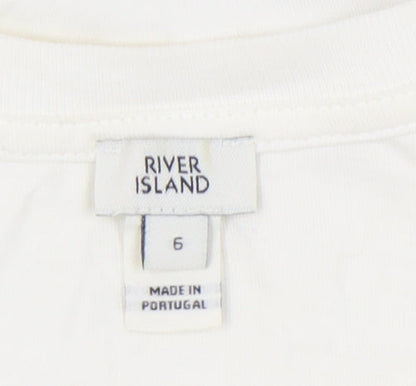 Womens UK Size 6 River Island White  Tank