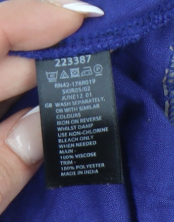 Womens UK Size 12 Monsoon Blue Basic T-Shirt