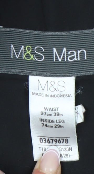 Marks and Spencer Men's Black Trousers 38