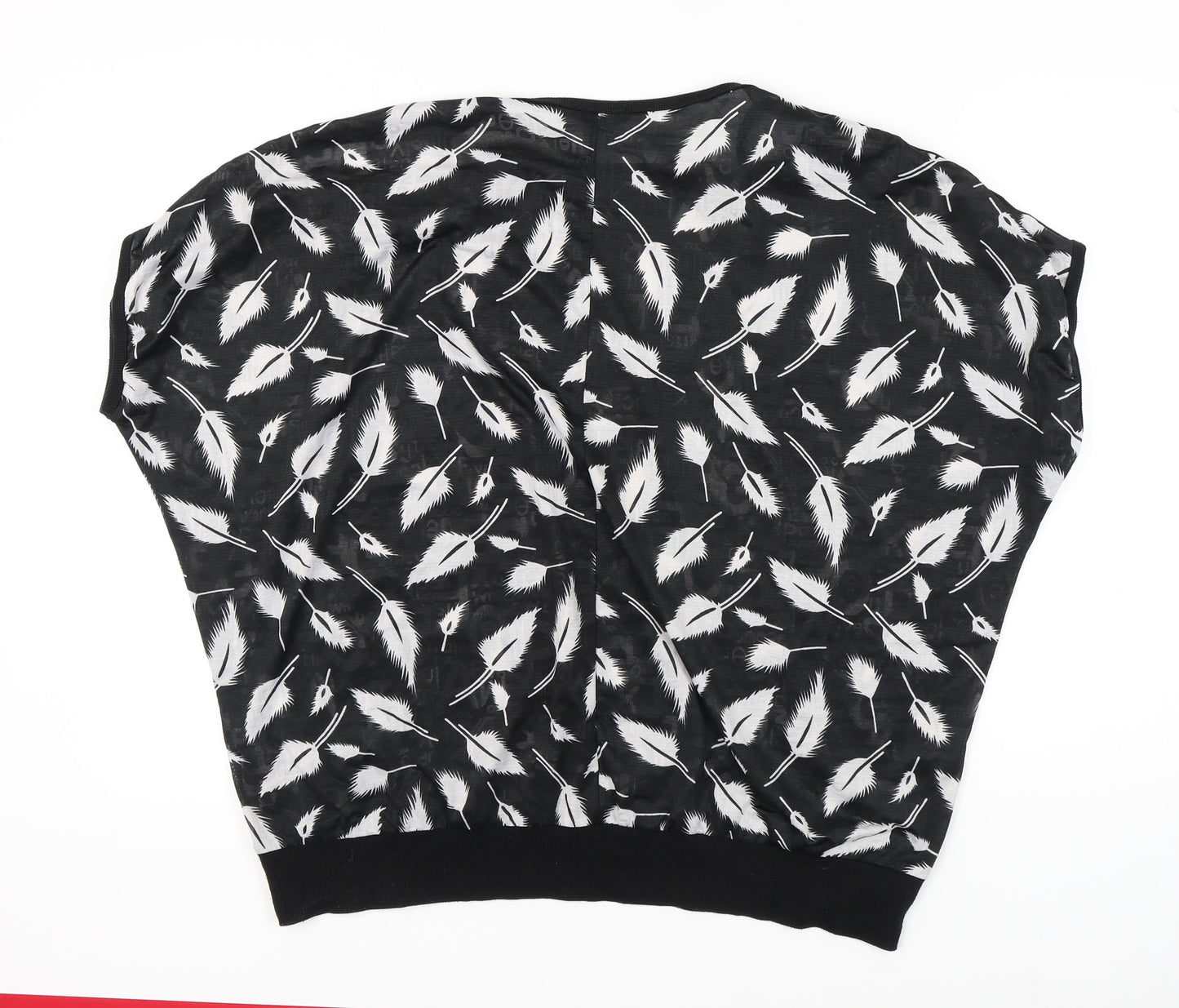 Quiz Women's Black Feather Print Dolman Sleeve T-Shirt