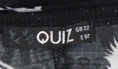 Quiz Women's Black Feather Print Dolman Sleeve T-Shirt