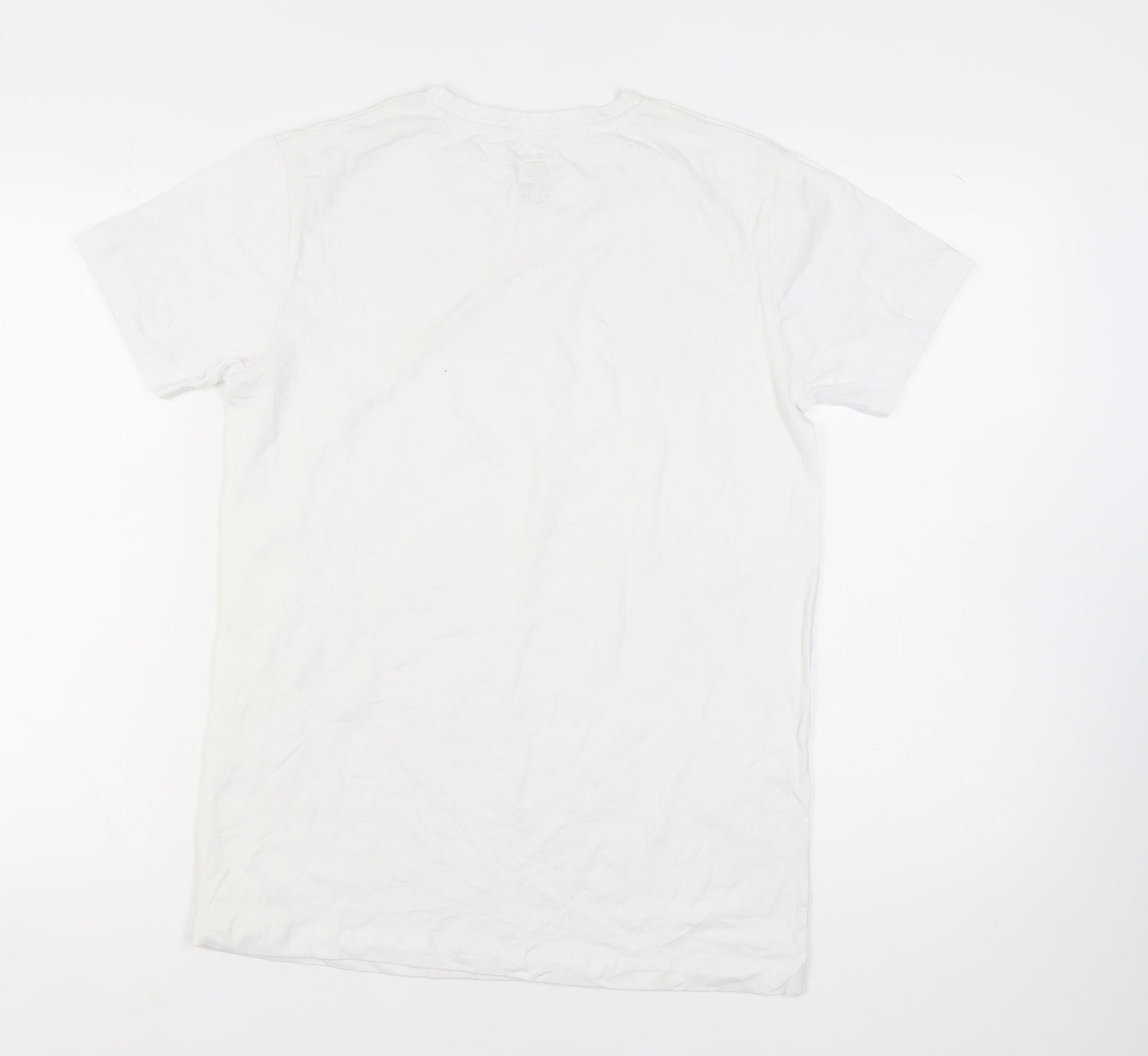 Lyle & Scott White V-Neck Men's T-Shirt Size S