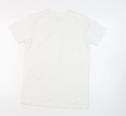 Lyle & Scott White V-Neck Men's T-Shirt Size S