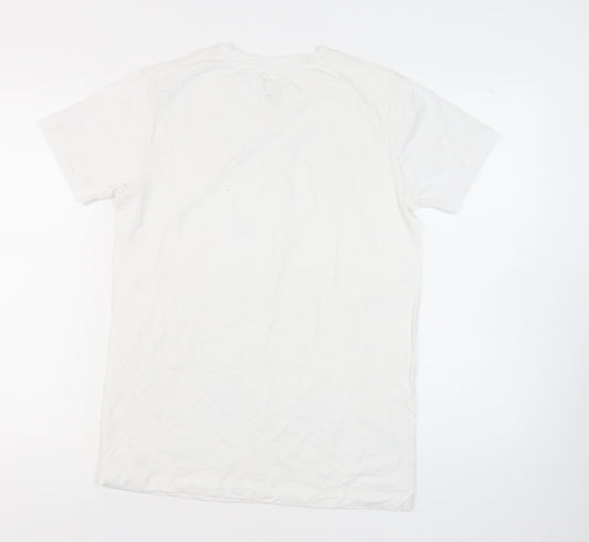 Lyle & Scott White V-Neck Men's T-Shirt Size S