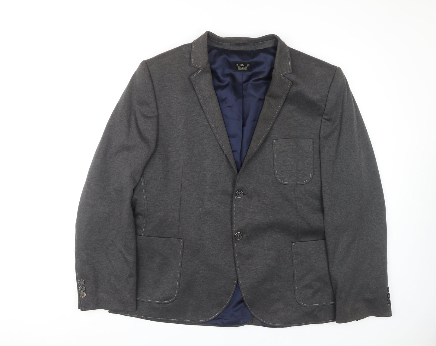 Mens UK Size 2XL River Island Regular Grey Suit Jacket