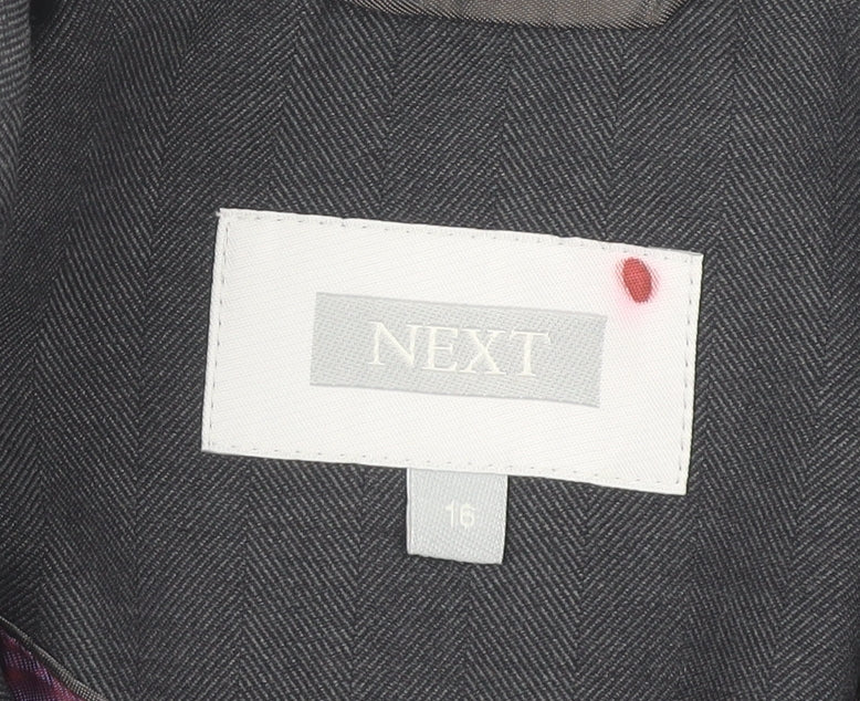 Next Women's Grey Regular Fit Blazer, Size 16
