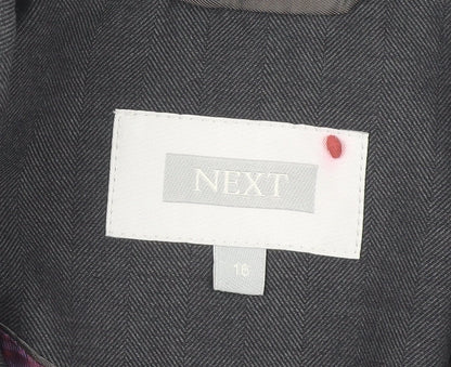 Next Women's Grey Regular Fit Blazer, Size 16