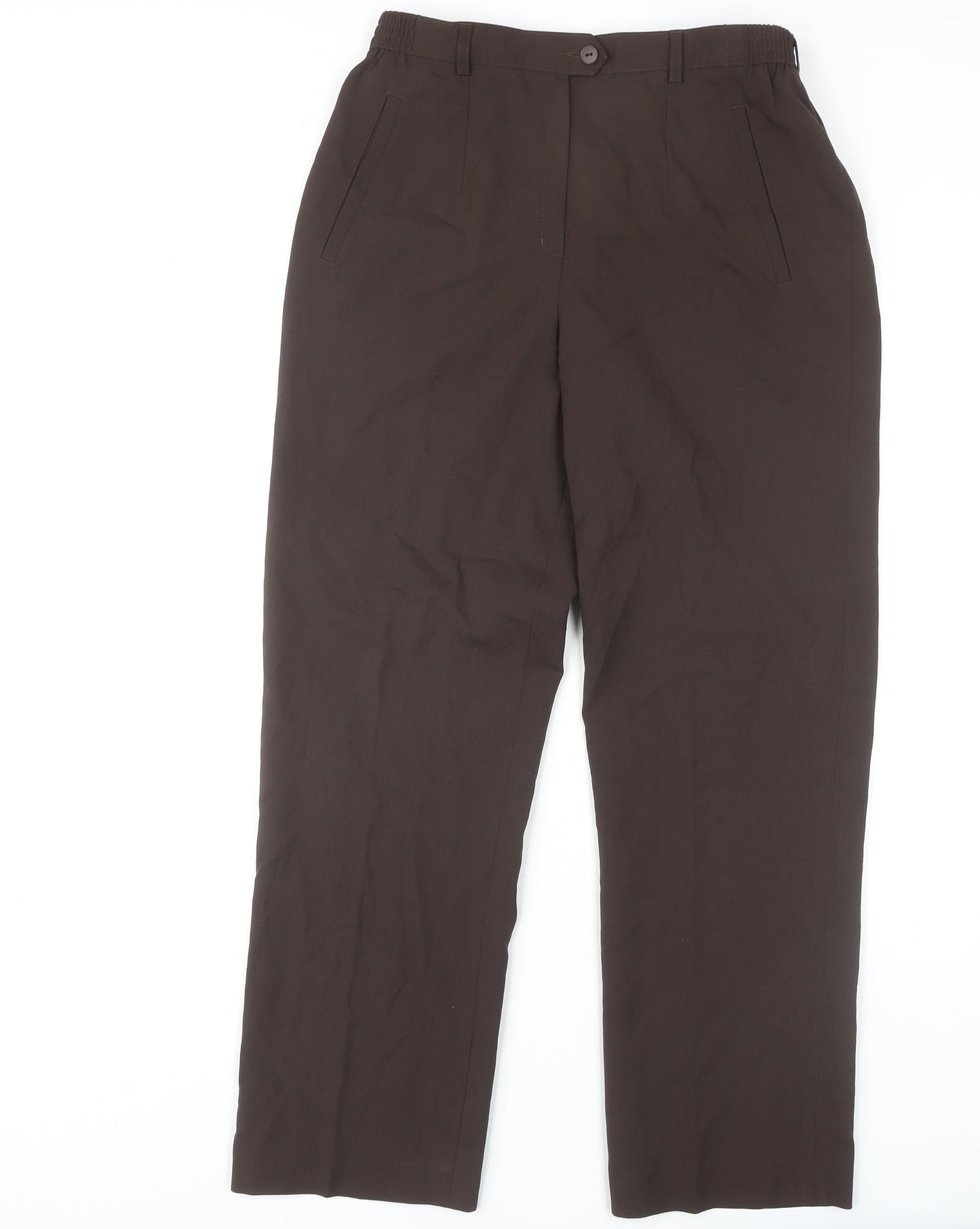 Womens UK Size 10 LUCIA Regular Fit WorkwearCasual Brown Trousers