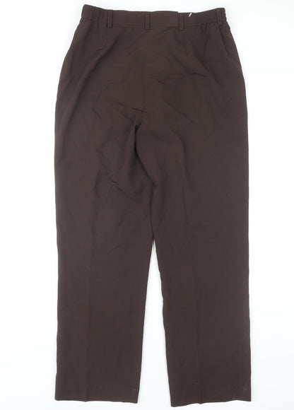 Womens UK Size 10 LUCIA Regular Fit WorkwearCasual Brown Trousers