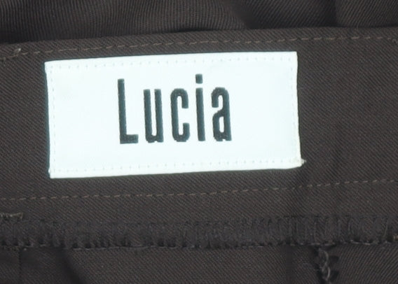 Womens UK Size 10 LUCIA Regular Fit WorkwearCasual Brown Trousers