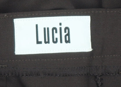 Womens UK Size 10 LUCIA Regular Fit WorkwearCasual Brown Trousers