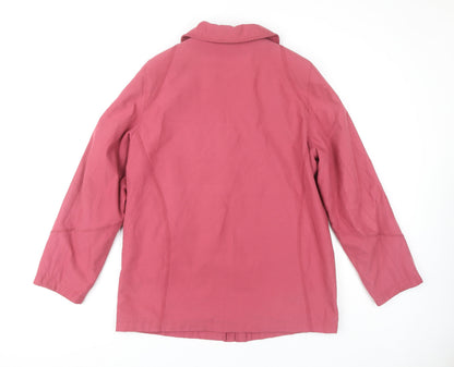 Womens UK Size 16 EWM Pink Pea Coat