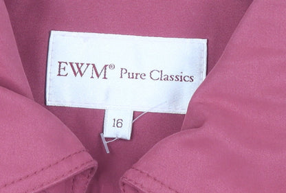 Womens UK Size 16 EWM Pink Pea Coat