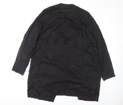 Womens UK Size 12 River Island Black Kimono Coat