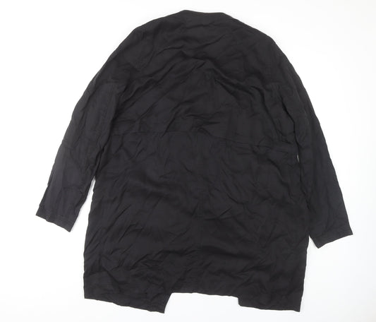 Womens UK Size 12 River Island Black Kimono Coat