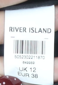 Womens UK Size 12 River Island Black Kimono Coat