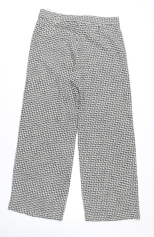 Womens UK Size XL Zara Regular Fit CasualWorkwear Black Trousers