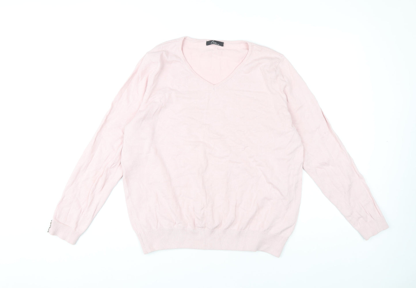 Womens UK Size L Bm Collection Pink Pullover Jumper
