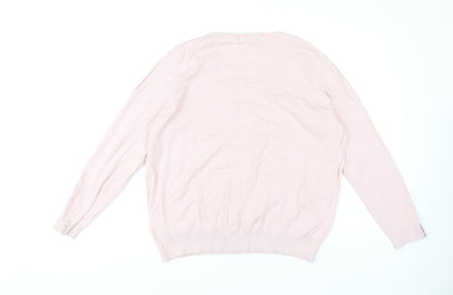 Womens UK Size L Bm Collection Pink Pullover Jumper