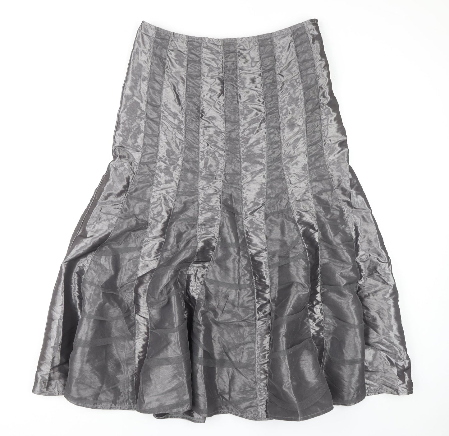 Marks and Spencer Women Grey Flare Skirt Size 12