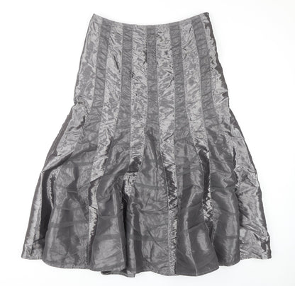 Marks and Spencer Women Grey Flare Skirt Size 12