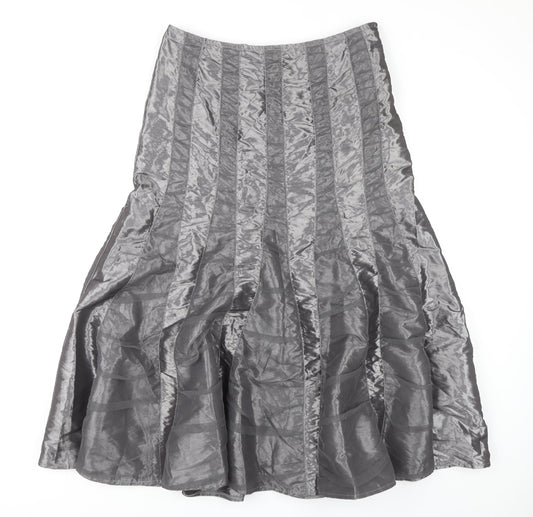 Marks and Spencer Women Grey Flare Skirt Size 12